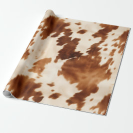 Western Brown Cream Cowhide Presentpapper