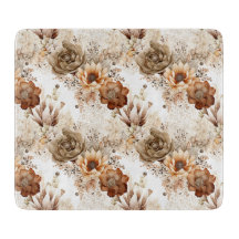 Western Brown Cream Southwest Floral