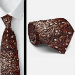 Western Brown Faux Leather Tooled Diamond Tie Slips<br><div class="desc">🤎🌵 Brown Western Faux Leather Tooled Floral with White Faux Diamonds Neck Tie 🌵🤎 Saddle up your style with this Brown Western Leather Faux Tooled Floral Neck Tie with White Faux Diamonds. Featuring a rich, rustic brown background and an intricate faux tooled floral pattern, this design captures the timeless look...</div>