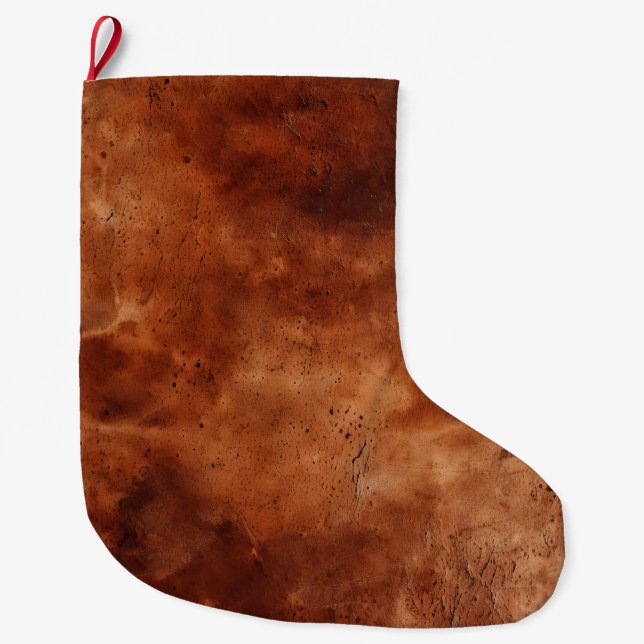 Western Brown Howdy Cowboy Brown Stor Julstrumpa (Framsidan)
