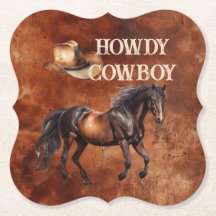 Western Brown Howdy Cowboy Brown