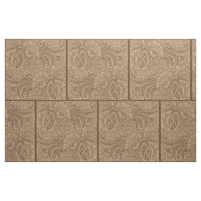 Western brun bladstruktur 9 tum för Kor Tyg (Fat Quarter)