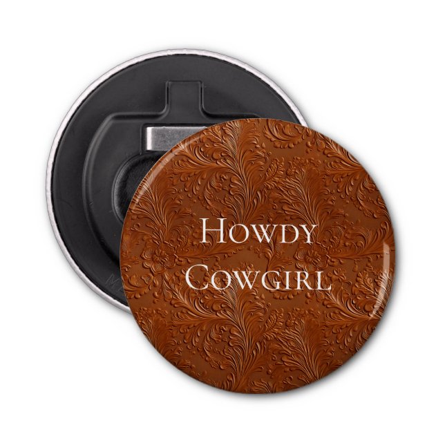 Western brun Bohemian Art Flasköppnare (Framsidan)