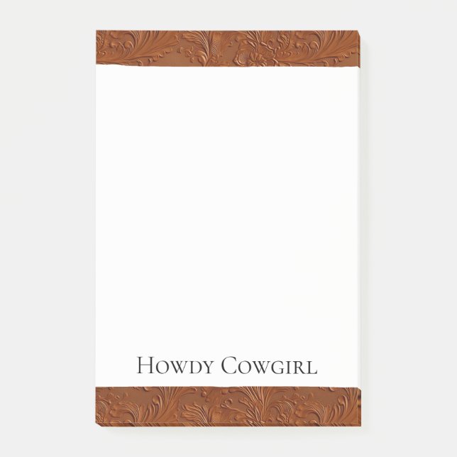 Western brun Bohemian Art Post-it Block (Framsida)