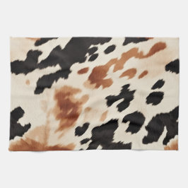 Western bruna Cream Animal Cowhide Kökshandduk