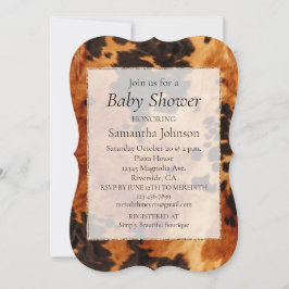 Western bruna kowhide inbjudningar