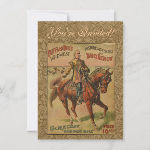 Western Buffalo Bill Vilda western Inbjudningar