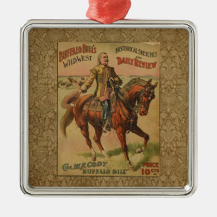 Western Buffalo Bill Vilda western Julgransprydnad Metall