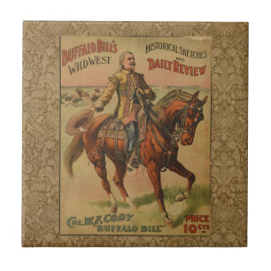 Western Buffalo Bill Vilda western Kakelplatta