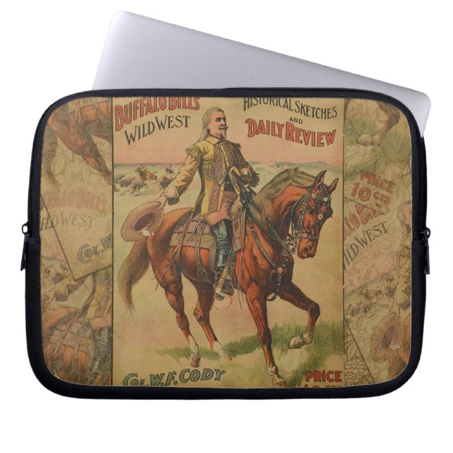 Western Buffalo Bill Vilda western Laptop Sleeve (Framsidan)