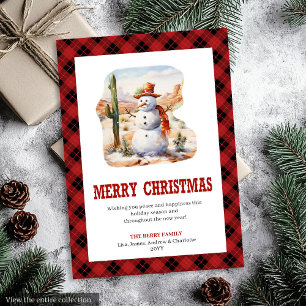 Western Buffalo Check God Jul-kort Julkort