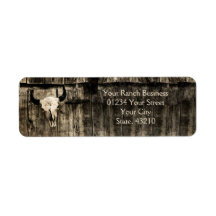 Western Bull Skull Vintage Sepia Rustic