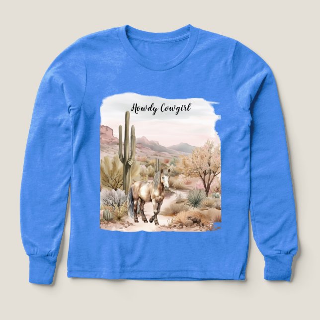 Western Cactus Horse T Shirt (Design framsida)