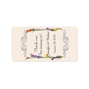 Western Calla Lily Bröllop Lip Balm-etikett Adressetikett