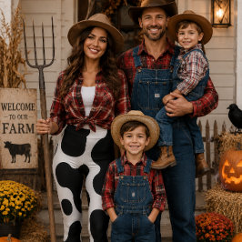 Western Charm Rodeo Säsong Kul Ko Print Leggings