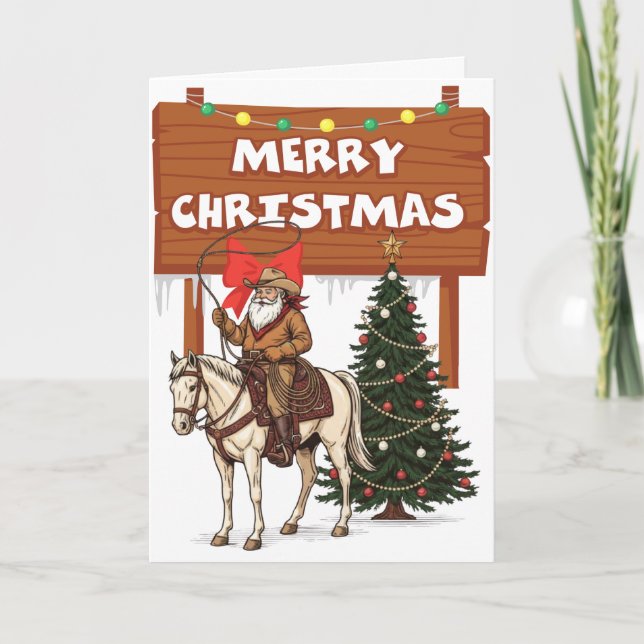 western Christmas holiday card Helgkort (Framsida)