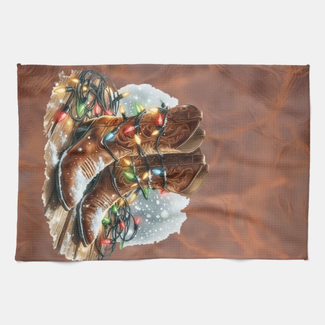 Western Christmas  Kökshandduk (Horisontell)