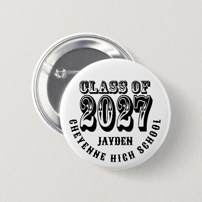 Western Class of 2027 Examen Knapp (Framsida & baksida)