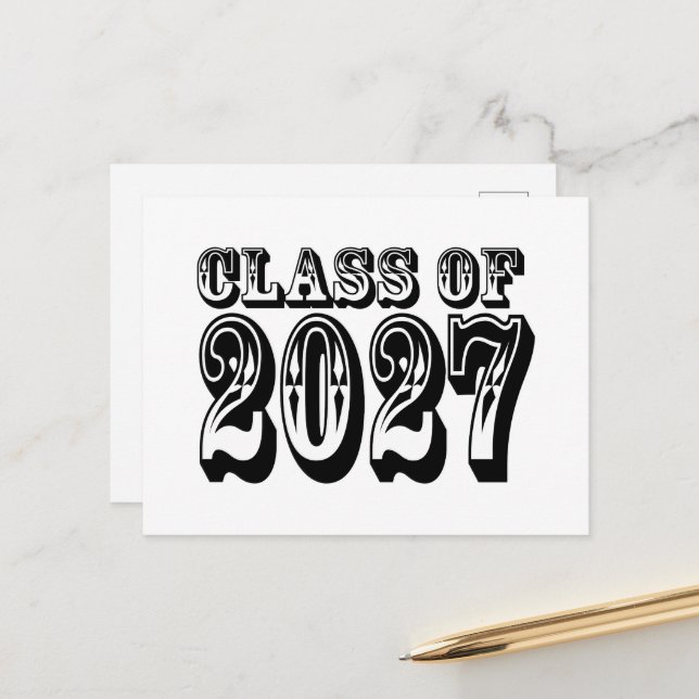 Western Class of 2027 Examen Vykort (Fram/Back In Situ)