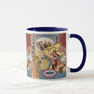 western collagemugg för vintage mugg