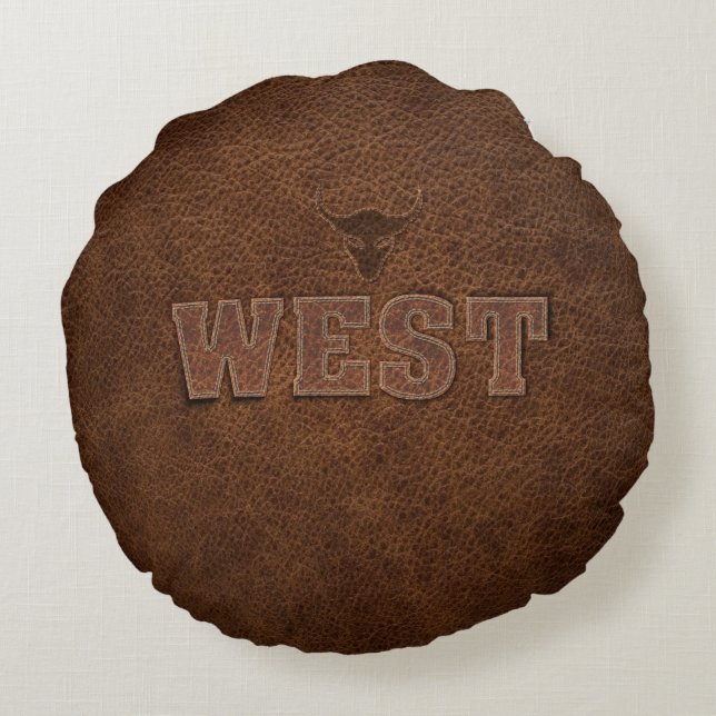 Western coola - Anpassa den Rund Kudde (Baksidan)