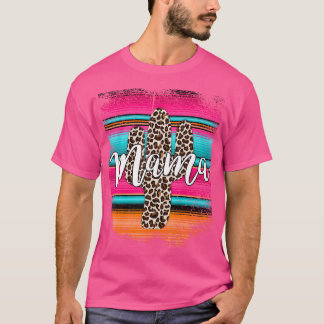 Western Cow Cactus Leopard Cheetha Serape Cowgirl T Shirt