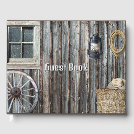 Western Cowboy Barn Tapestry Gästböcker