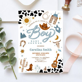 Western Cowboy Bebis Shower Inbjudan