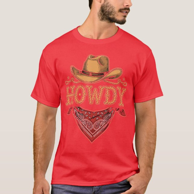 Western Cowboy Birthday Howdy Party Cowboy friends T Shirt (Framsida)