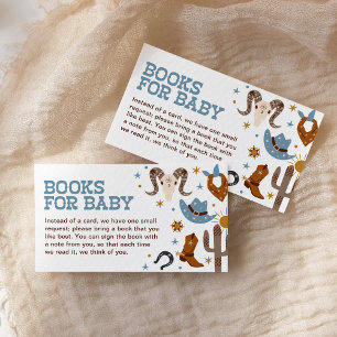 Western Cowboy Bokar för Baby Rodeo Shower Tilläggskort