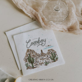 Western Cowboy Boy Baby Shower Pappersservett