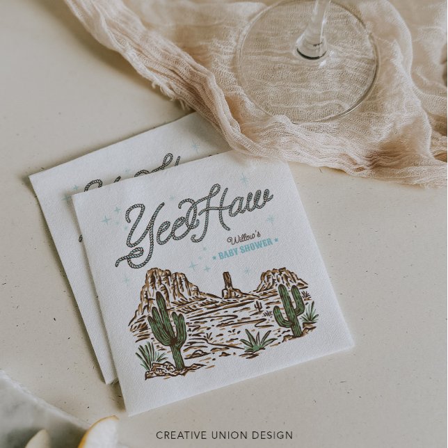 Western Cowboy Boy Baby Shower Pappersservett (Skapare uppladdad)