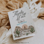 Western Cowboy Boy Baby Shower Tack du Cards<br><div class="desc">Få redot att sadla upp för en rootin-tootin-babydusch som fångar Vilda western anda! Den här charmerande designen har ett lekfullt rep-typsnitt som viftar genom handillustrerade scener av rodeos och cowboyer, kompletta med gallopande hästar och ökenlandskap. Perfekt för varje pojkes babydusch, den här samlingen omfattar vismliga inbjudningar, en underbar dekoration och...</div>