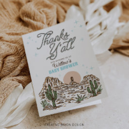 Western Cowboy Boy Baby Shower Tack du Cards Kort