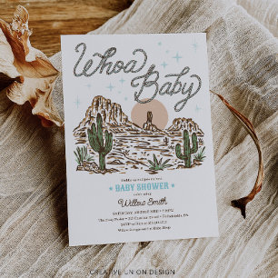 Western Cowboy Boy OBaby Shower Inbjudningar