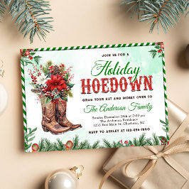 Western Cowboy Christmas Hoedown Party Inbjudningar
