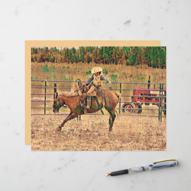 Western Cowboy Country Häst Ridning (Fram/Back In Situ)