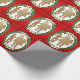 Western Cowboy Cowgirl Horse Helgdag Gift Wrap Presentpapper