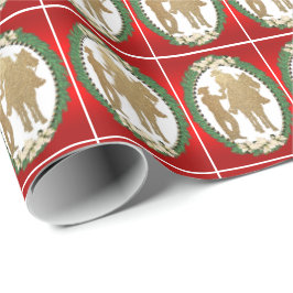 Western Cowboy Cowgirl Horse Helgdag Gift Wrap Presentpapper