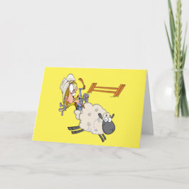 Western Cowboy Cowgirl Rodeo Mutton Bustin Kort