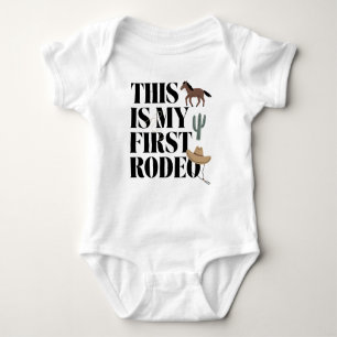 Western Cowboy Det här är min första Rodeo Baby T Shirt