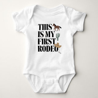 Western Cowboy Det här är min första Rodeo Baby T Shirt