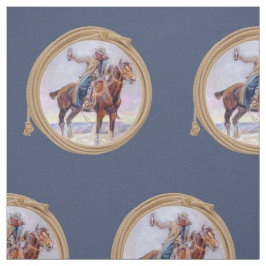 Western Cowboy för vintage på tyg för