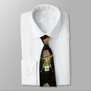 Western Cowboy Hat Champagne Fireworks Necktie Slips