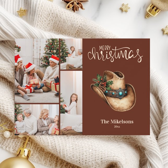 Western Cowboy Hat jul 4 Foto Julkort (Skapare uppladdad)