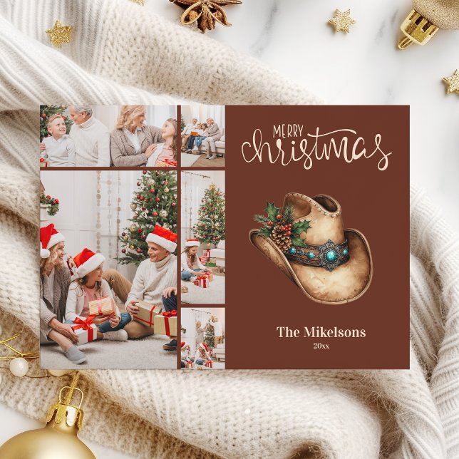 Western Cowboy Hat jul 5 Photo Julkort (Skapare uppladdad)