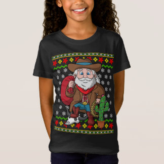 Western Cowboy Jultomten Ugly jul Sweater T Shirt