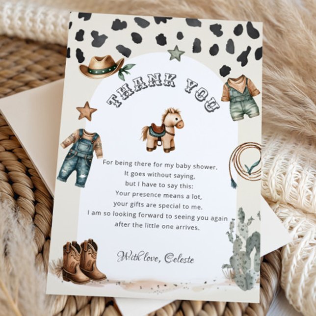 Western Cowboy Kläder Baby Shower Tack Kort (Skapare uppladdad)