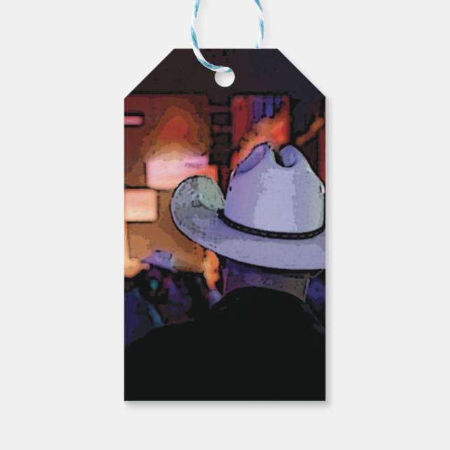 Western Cowboy Land Music Night-Klubb Presentetikett (Baksidan)