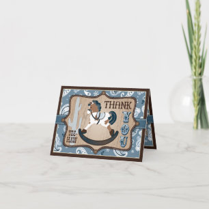 Western Cowboy Rocking Horse Bandanna Tack Kort